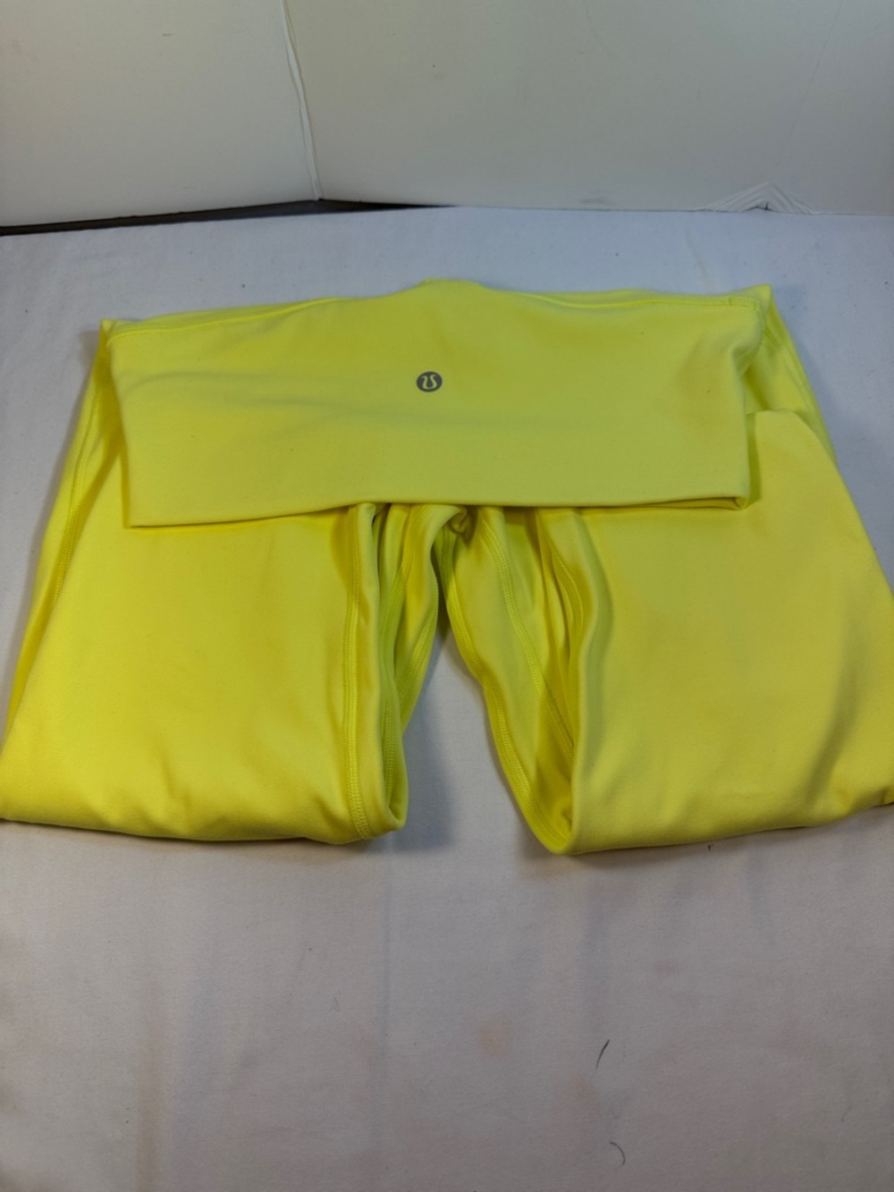 lululemon athletica Neon Yellow Fold-Over Waist Leggings